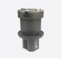 Schneider & Company - Precision industrial motor or rotary encoder on a white background.