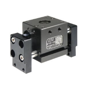 Schneider & Company - Compact industrial pneumatic cylinder with product information label.
