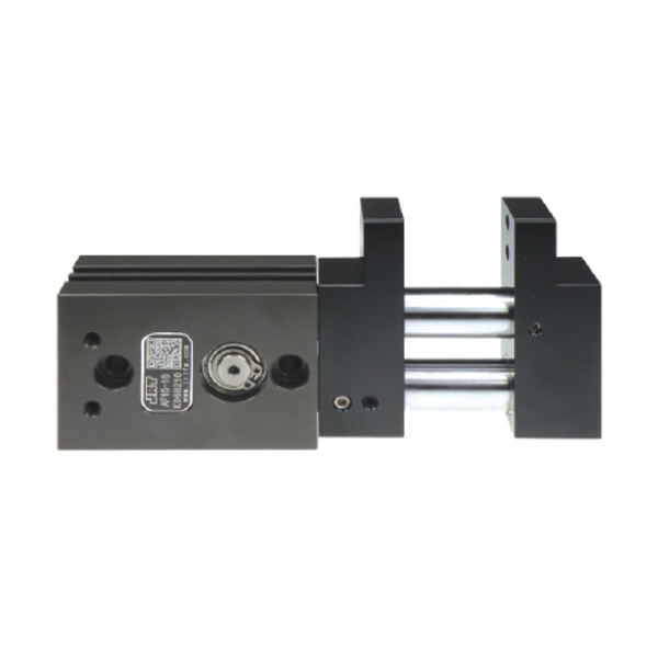 Schneider & Company - Precision pneumatic cylinder with dual rod guides for increased stability and load capacity.