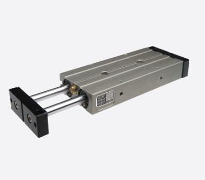 Schneider & Company - Industrial pneumatic cylinder with extended rod on a white background.