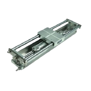 Schneider & Company - A metal sliding mechanism, possibly a drawer slide or a component of a linear motion system.